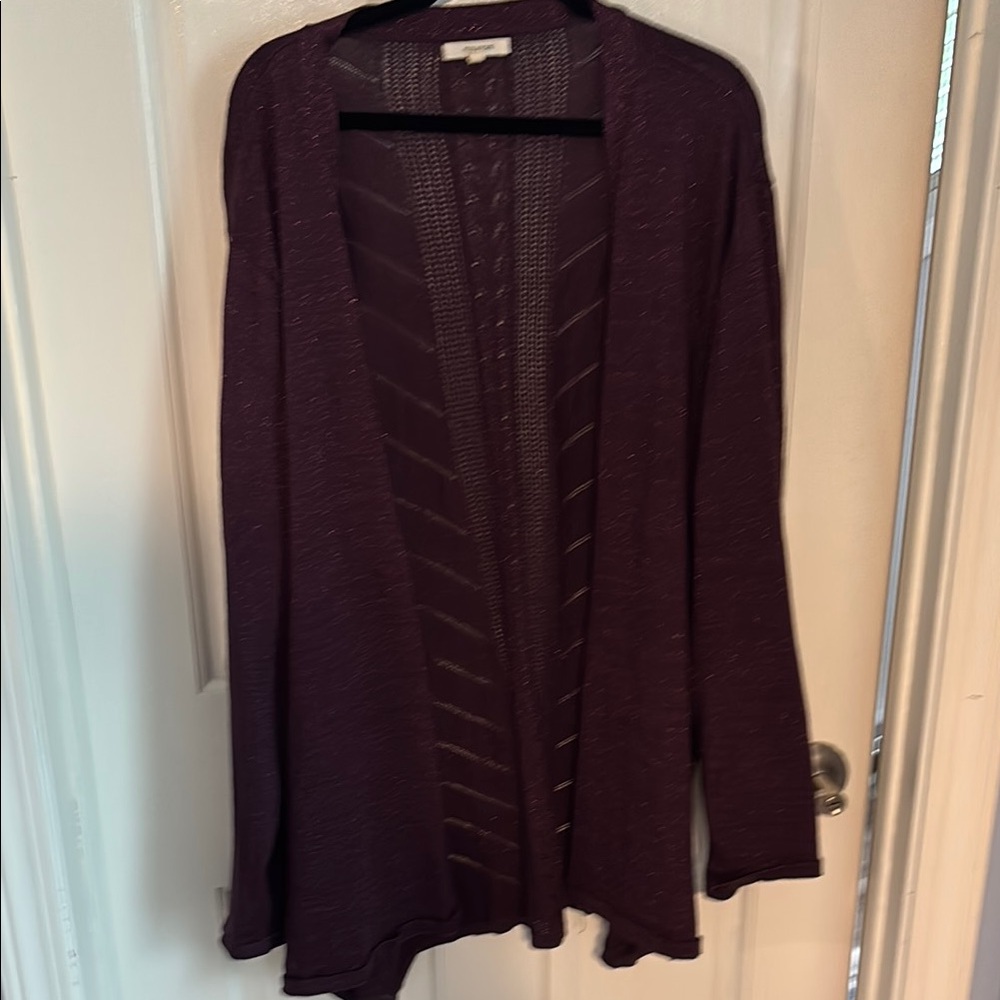 Maurices Purple Knit Cardigan Sweater
